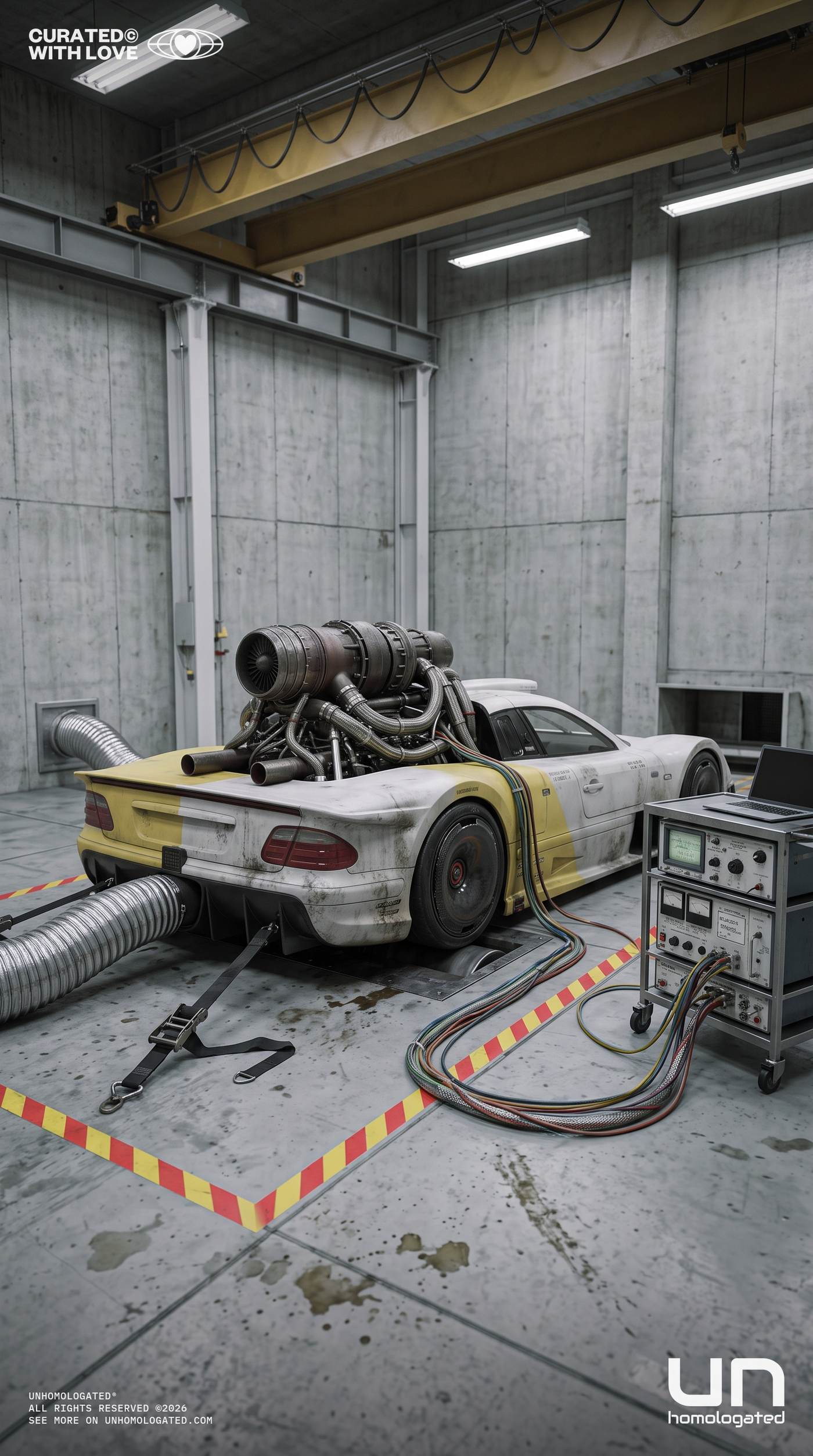 Mercedes CLK GTR plate, pruefstand
