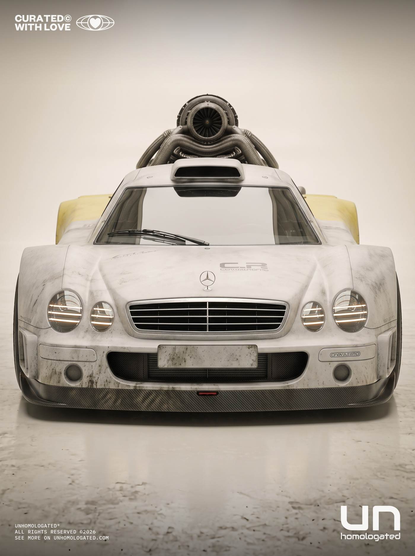 Mercedes CLK GTR plate, studio
