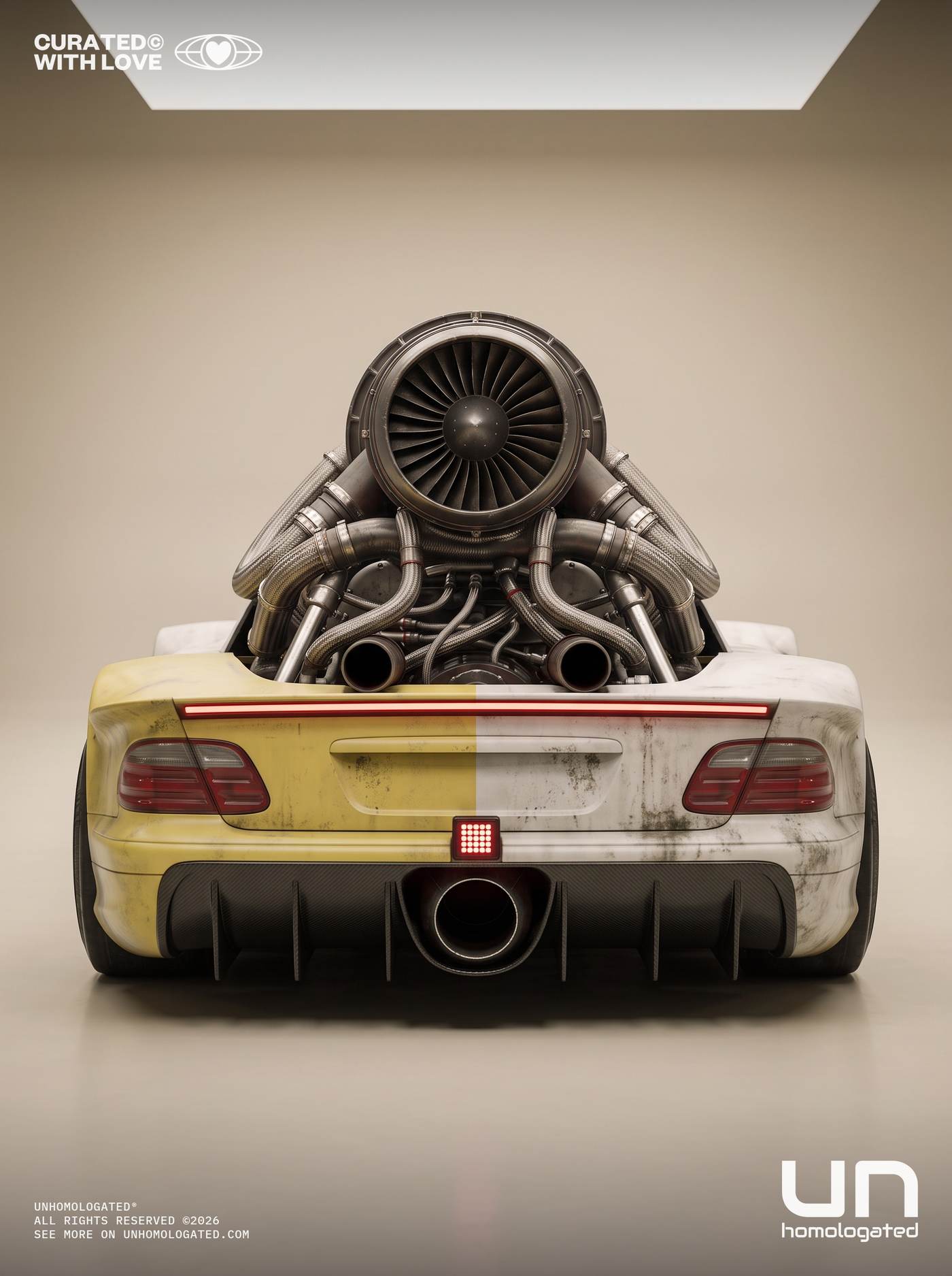 Mercedes CLK GTR plate, studio