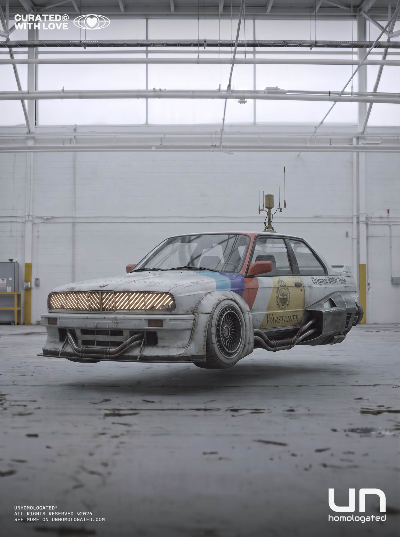 BMW M3 E30 plate, lagerhalle