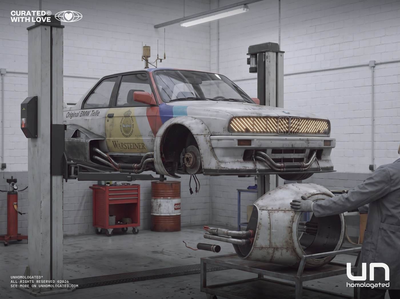 BMW M3 E30 plate, schwebewerk