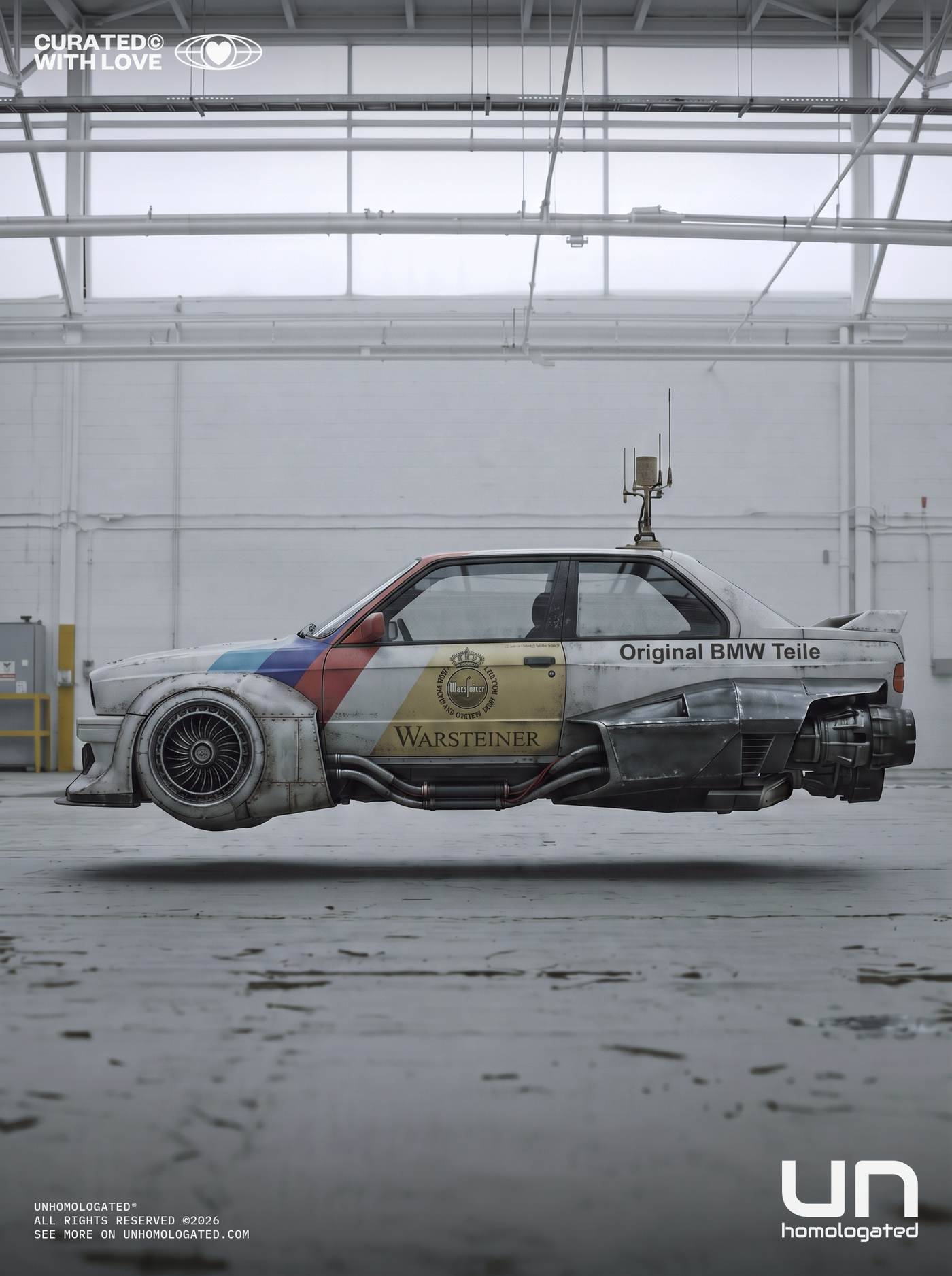 BMW M3 E30 plate, lagerhalle