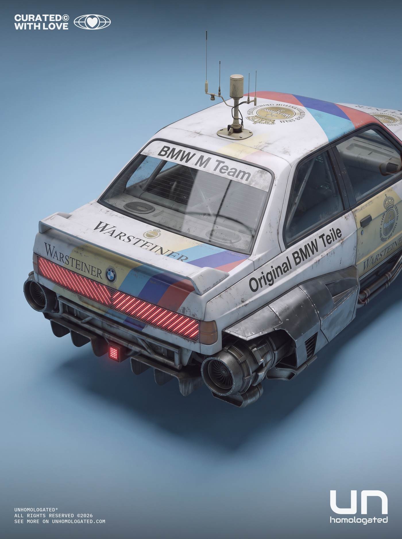 BMW M3 E30 plate, studio