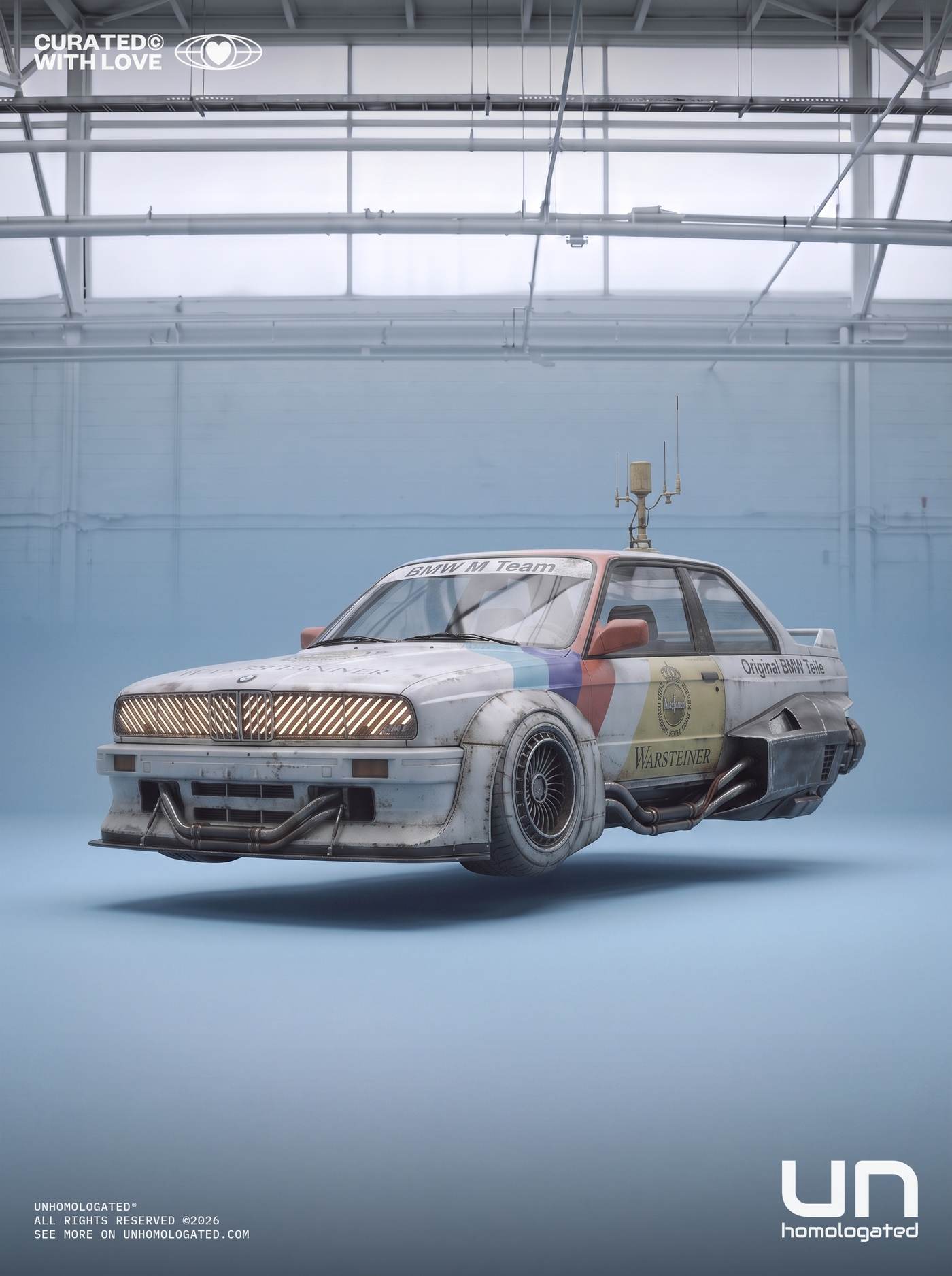 BMW M3 E30 plate, studio
