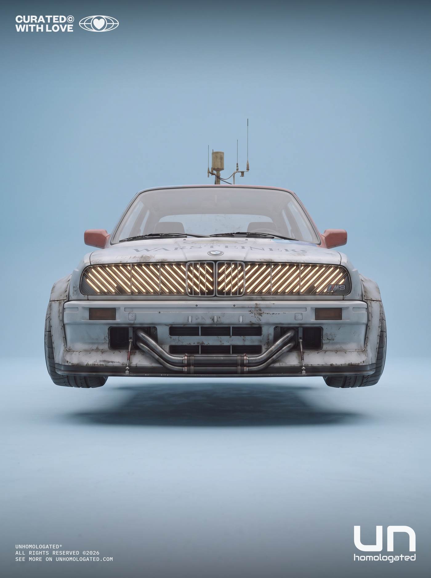 BMW M3 E30 plate, studio