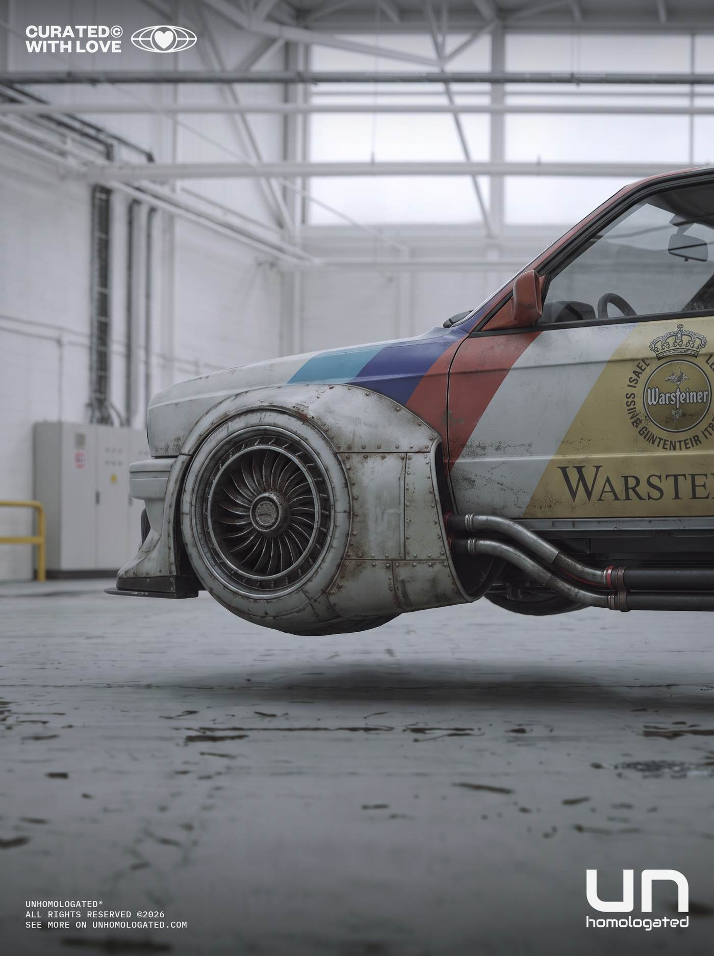 BMW M3 E30 plate, lagerhalle