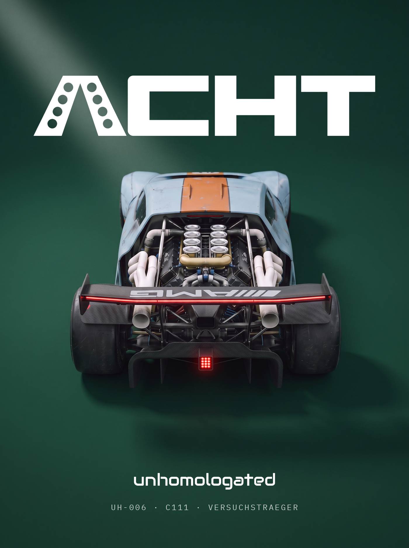 un-006 cover plate, the Mercedes C111 EVO