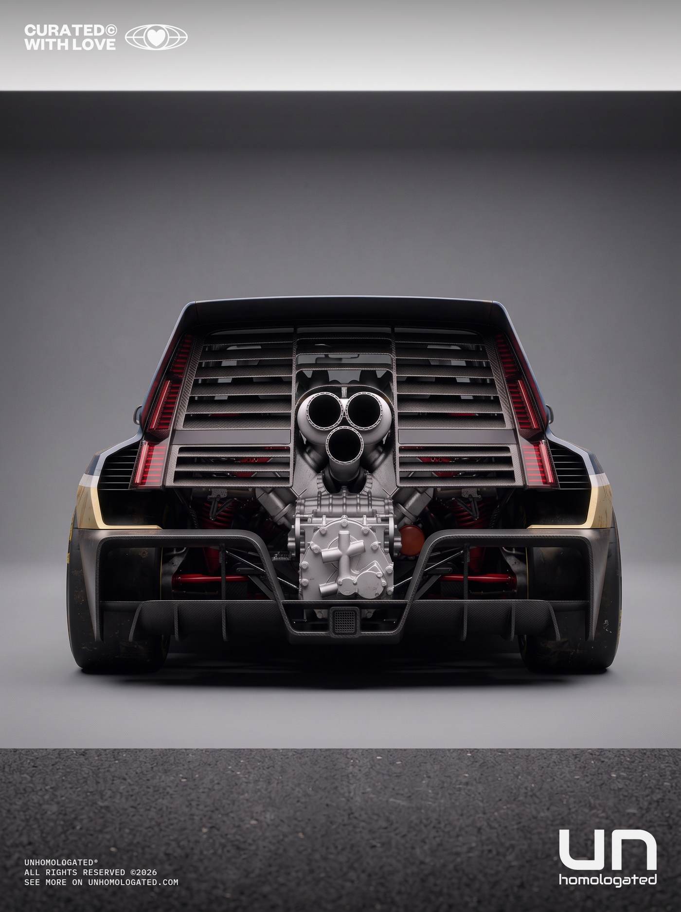 Renault 5 Turbo 3P plate, studio