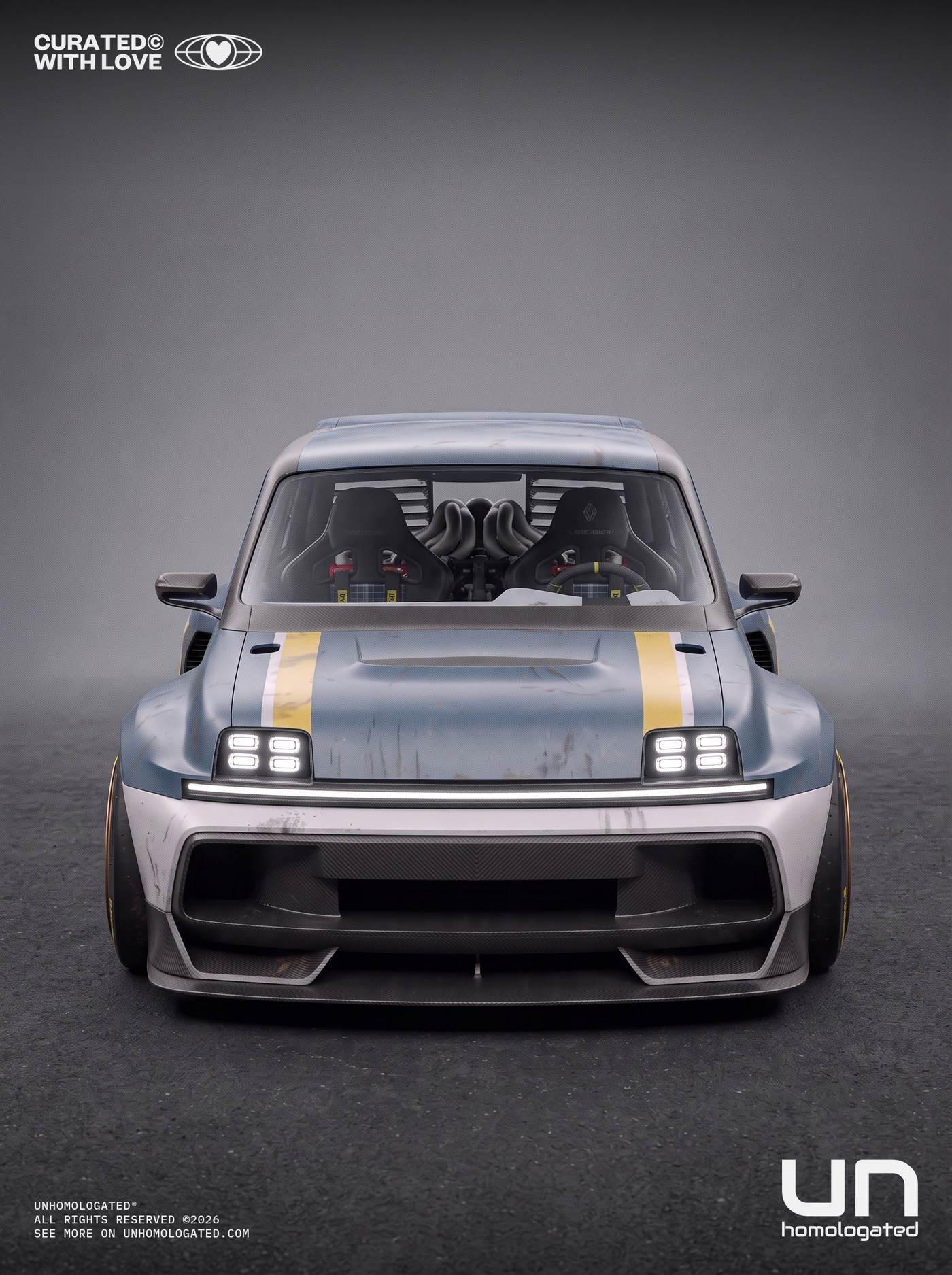Renault 5 Turbo 3P plate, studio