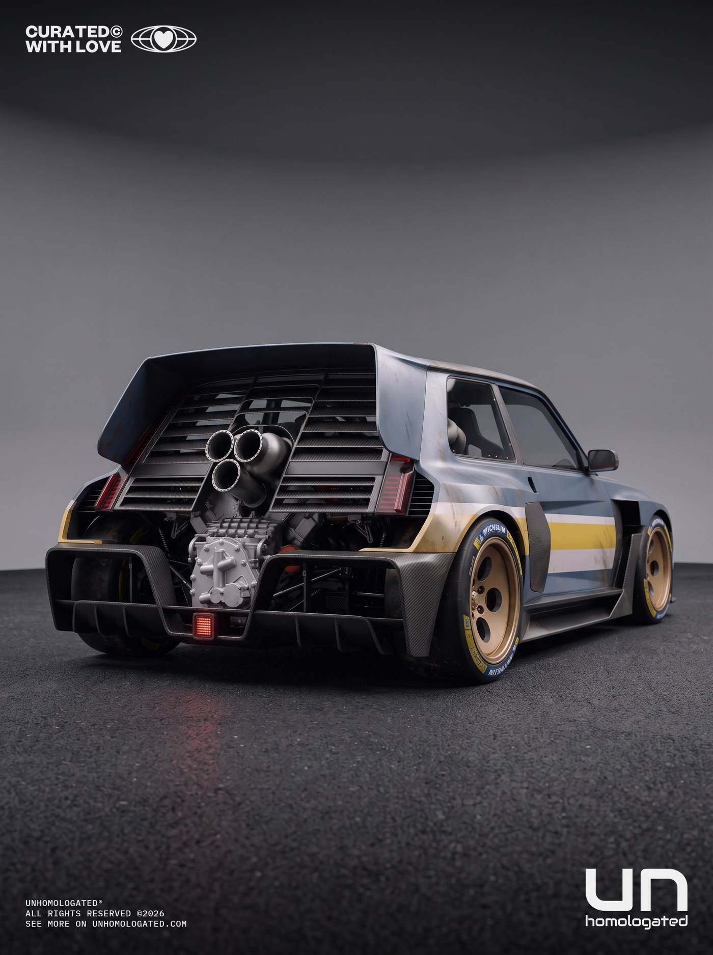 Renault 5 Turbo 3P plate, studio