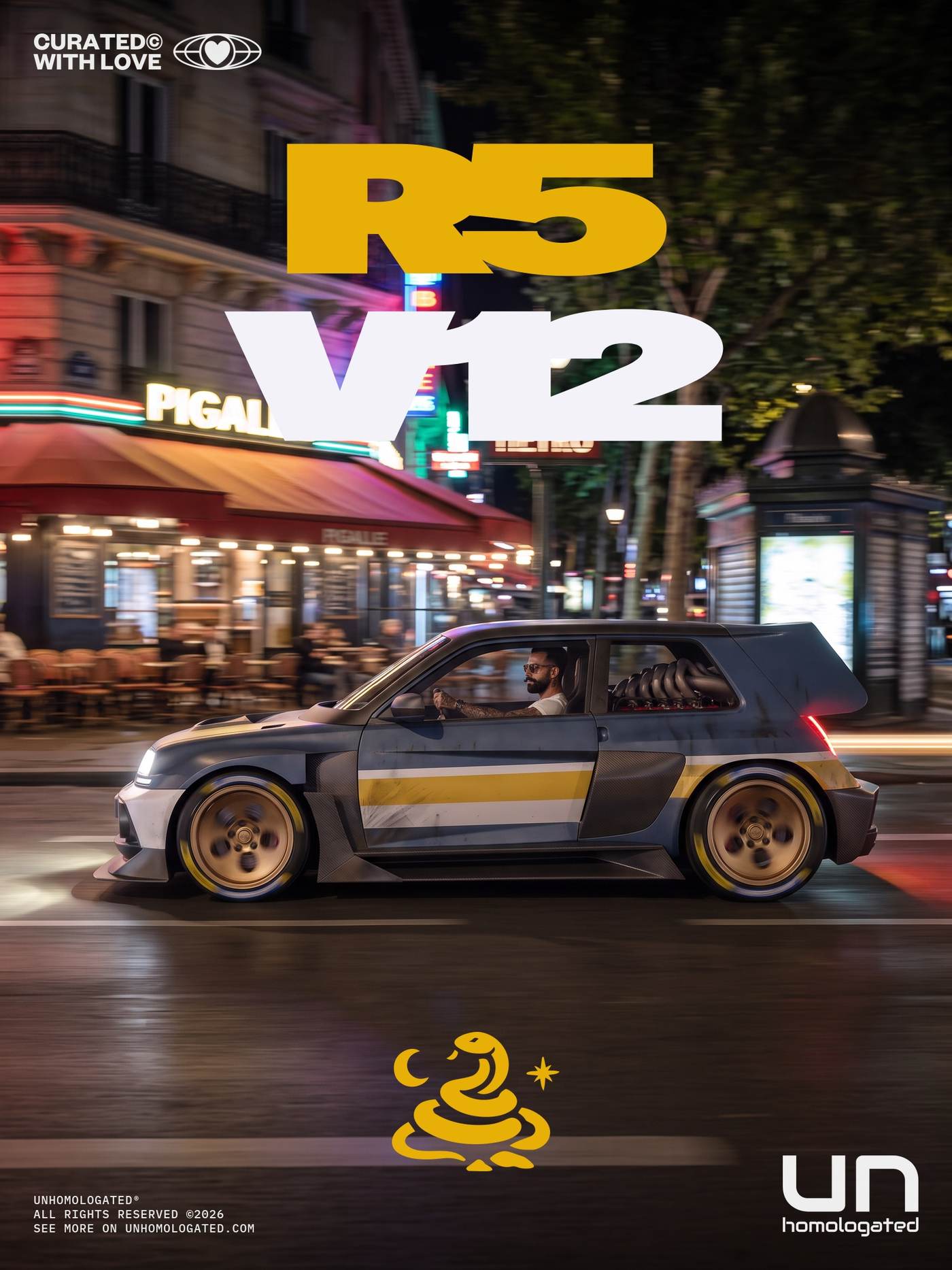 Renault 5 Turbo 3P plate, r5 P4 r5 v12 pigalle FINAL