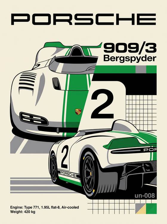 un-008 cover, Porsche 909/3